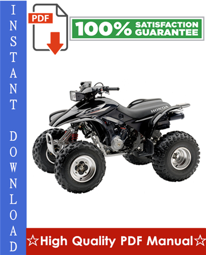 Product picture Honda TRX300EX Sportrax Workshop Service Repair Manual 2001-2006 Download