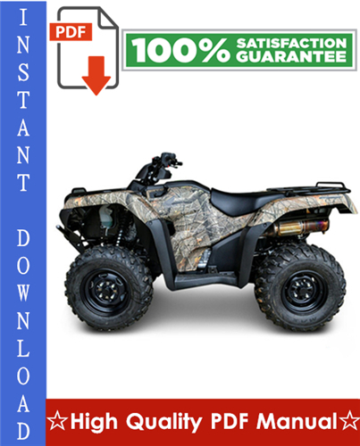 Product picture Honda TRX420 / TRX420FE / TRX420FM / TRX420TE / TRX420TM / TRX420FPE / TRX420FPM Fourtrax Rancher Workshop Service Repair Manual 2007-2010 Download