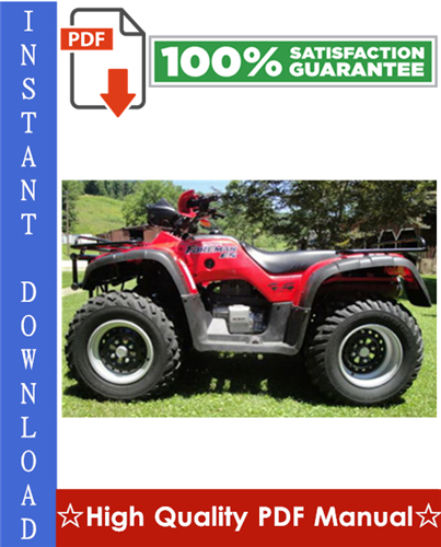 Product picture Honda TRX450S / TRX450ES Fourtrax Foreman ATV Workshop Service Repair Manual 1998-2001 Download