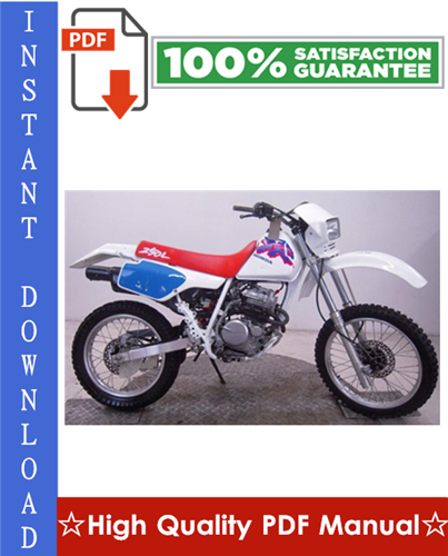 Product picture Honda XR250R Workshop Service Repair Manual 1996-2004 Download