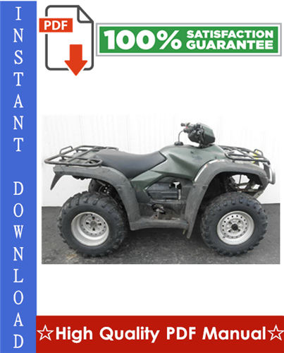 Product picture 2012 Honda TRX500FM / TRX500FPM / TRX500FE / TRX500FPE Fourtrax Foreman ATV Workshop Service Repair Manual